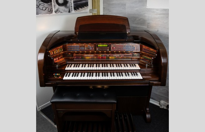 Used Lowrey Majesty Cherry Organ All Inclusive Top Grade Package (SN:510D604H022235) - Image 8